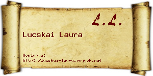 Lucskai Laura névjegykártya